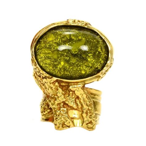 ysl arty ring green|st laurent rings for women.